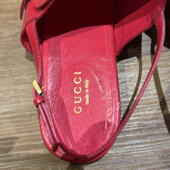 Gucci Horsebit Pink Patent Leather Slingback Sandals – Size 40.5 - Picture 4 of 8